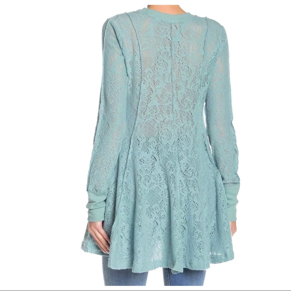 FREE PEOPLE BOHO FLOWY TUNIC SWEATER MINI A2C - Picture 12 of 16